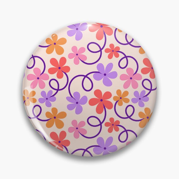 Item preview, Fun Loopy Floral Pattern designed and sold by EliveraDesigns.