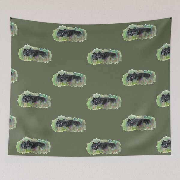 Item preview, Black cat in grass designed and sold by Gabriele Maurus.