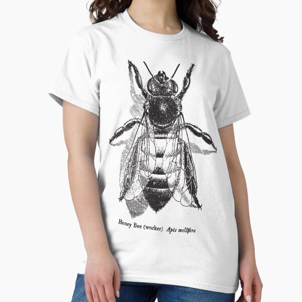Vista previa del artículo con la obra «Honey Bee - Vintage Scientific Illustration», diseñado y vendido por coalfrog.