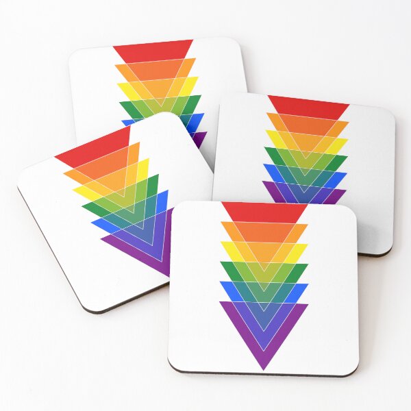 Item preview, Rainbow Overlapping Triangles Pride Flag designed and sold by korynaq.