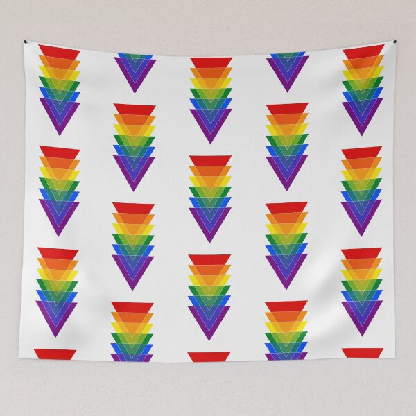 Item preview, Rainbow Overlapping Triangles Pride Flag designed and sold by korynaq.