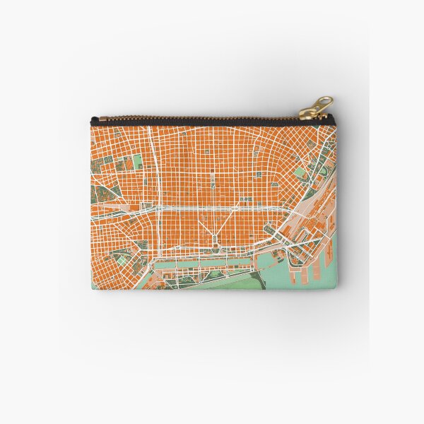 Item preview, Buenos Aires city map orange designed and sold by PlanosUrbanos.