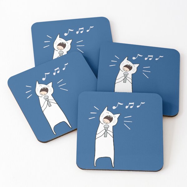 Item preview, Funny Singing Yelling Cat Animal Pet Music Cartoon Illustration   designed and sold by wenjunior.