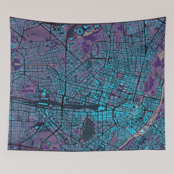 Item preview, Munich map twilight designed and sold by PlanosUrbanos.