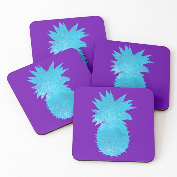Item preview, Aqua Blue Tropical Pineapple Beach House Coastal Art designed and sold by Glimmersmith.