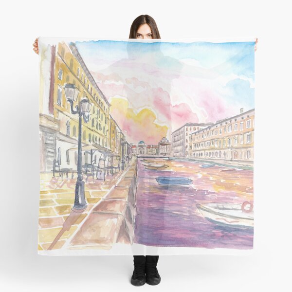 Item preview, Canal Grande in Trieste Italy at Sunset designed and sold by artshop77.