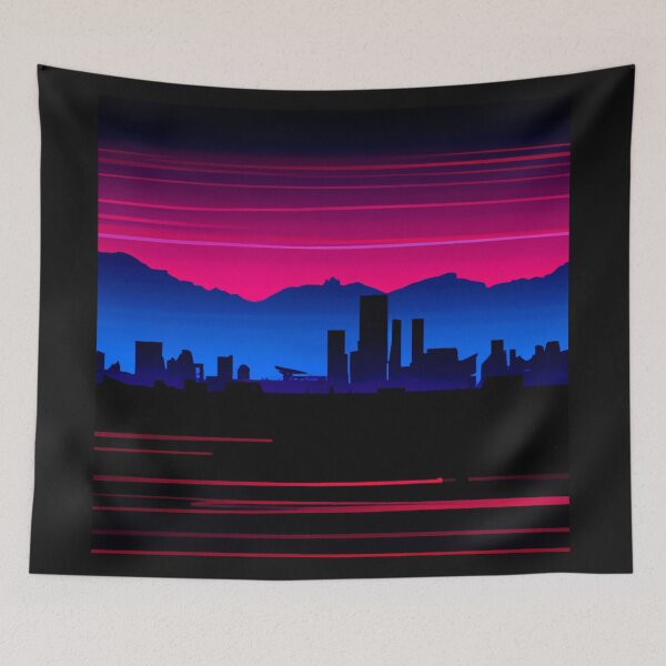 Item preview, Synthwave city designed and sold by SJG-digital.