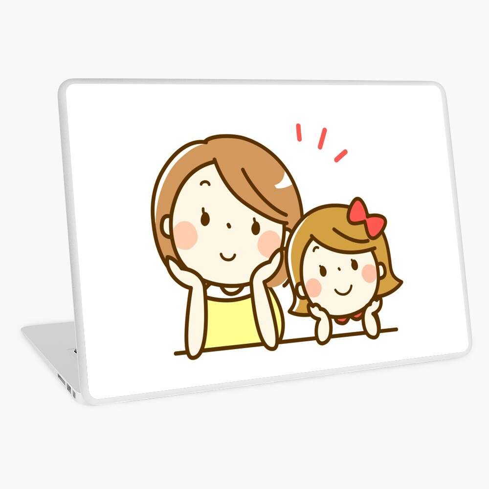 Funda Y Vinilo Para Ipad Madre E Hija De Dibujos Animados Lindo De Raionkeiji Redbubble