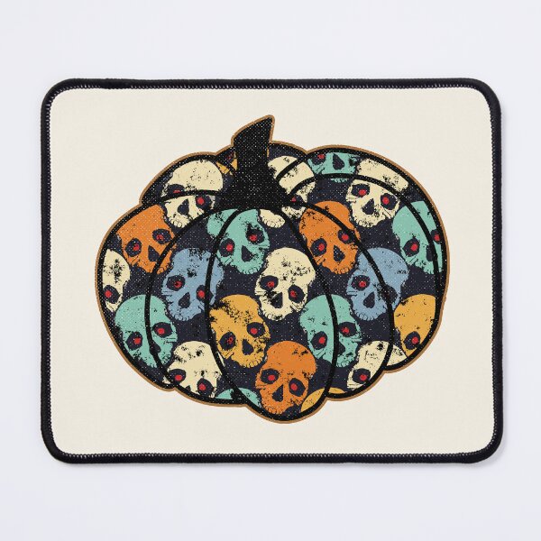 Item preview, Black Pumpkin With Zombie Skulls designed and sold by GrimButterfly.