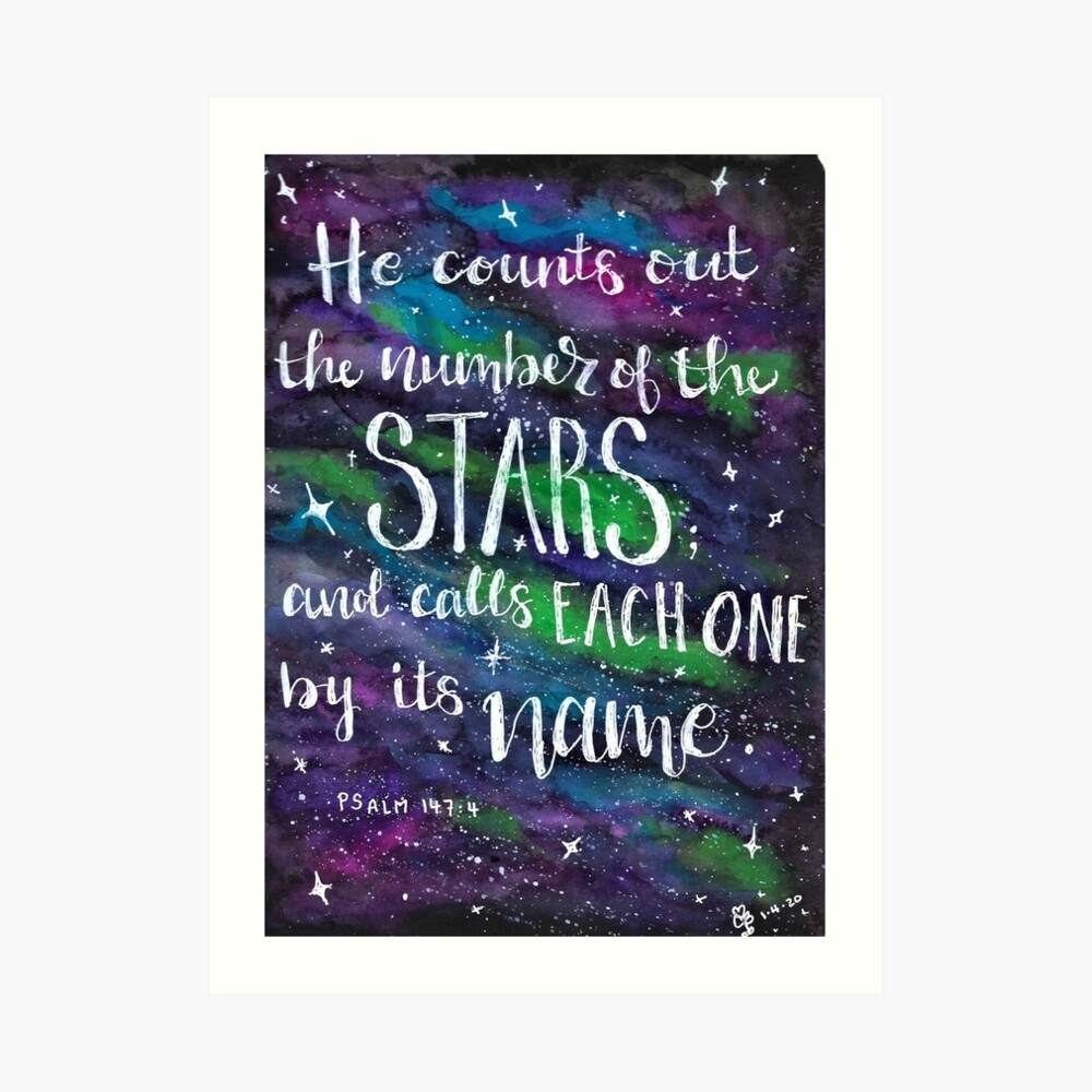 Counts the Stars - Psalm 147:4 Art Board Print for Sale by Dominicards |  Redbubble