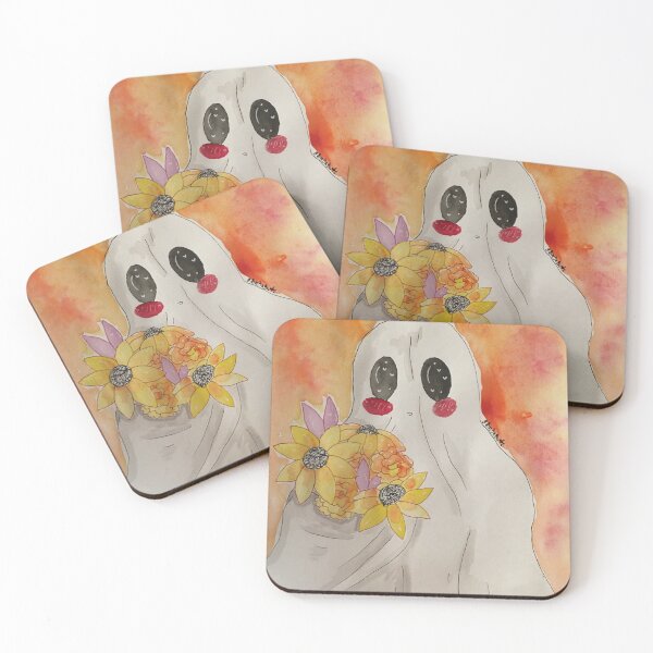 Item preview, Ghost With Fall Flowers  designed and sold by Bre-Bug-242.