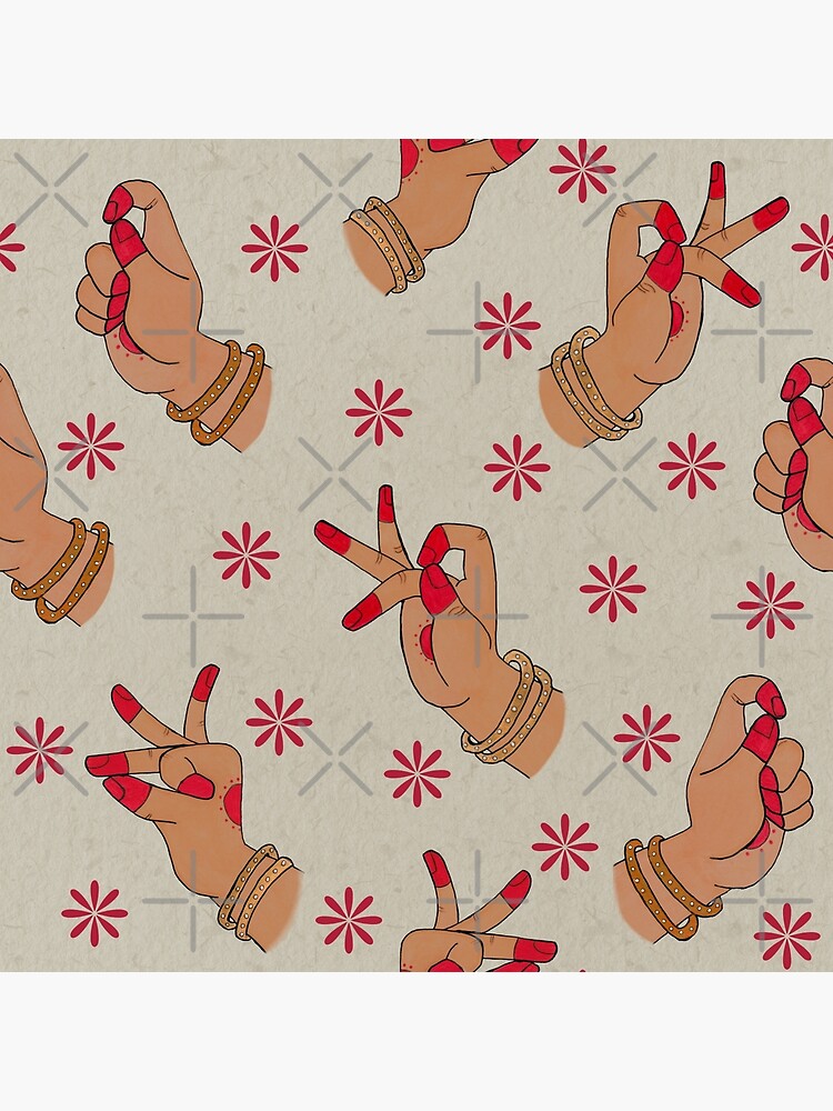 "Bharatanatyam mudras, Indian classical dance" Art Print for Sale by ...