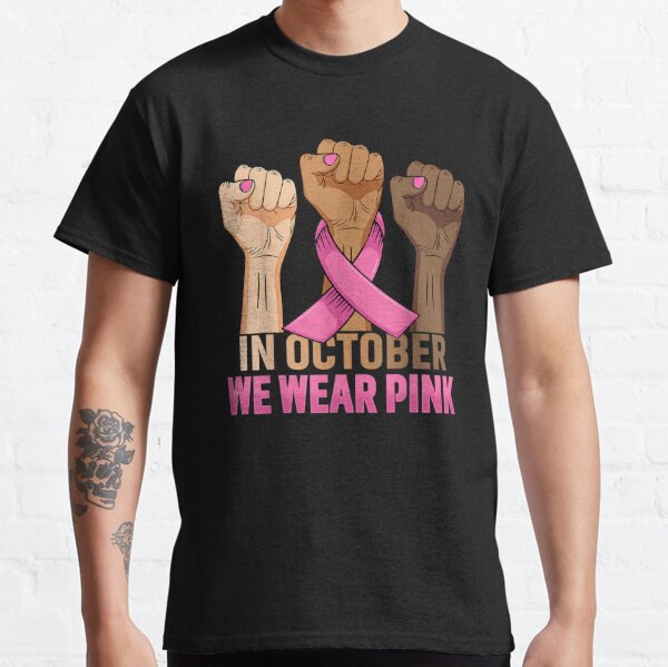 Hand Fist In October We Wear Pink Breast Cancer Awareness Month support  gifts Canvas Print / Canvas Art by Kevin Man - Fine Art America