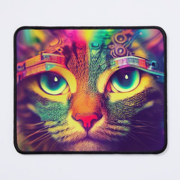 Item preview, Psychedelic cat designed and sold by KreaKat.