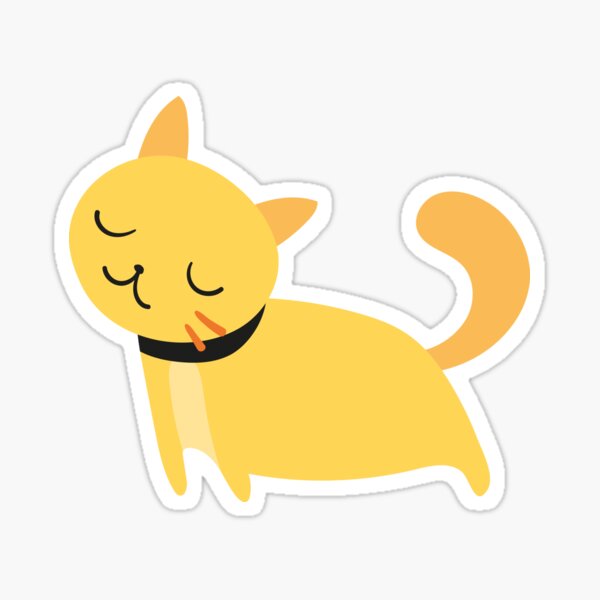 Cute Cat Sticker For Sale By Artmoni Redbubble 1314