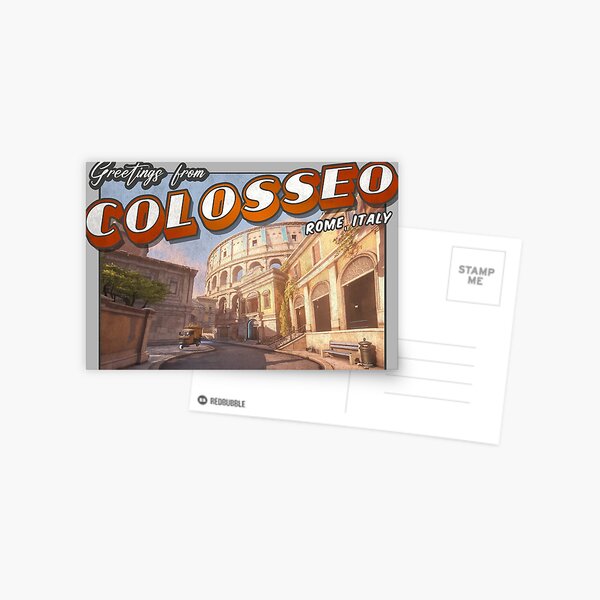 Item preview, OW 2 Inspired 'Greetings from Colosseo - Rome, Italy' Vintage / Retro Postcard Weathered Design designed and sold by Mercy Apparel.