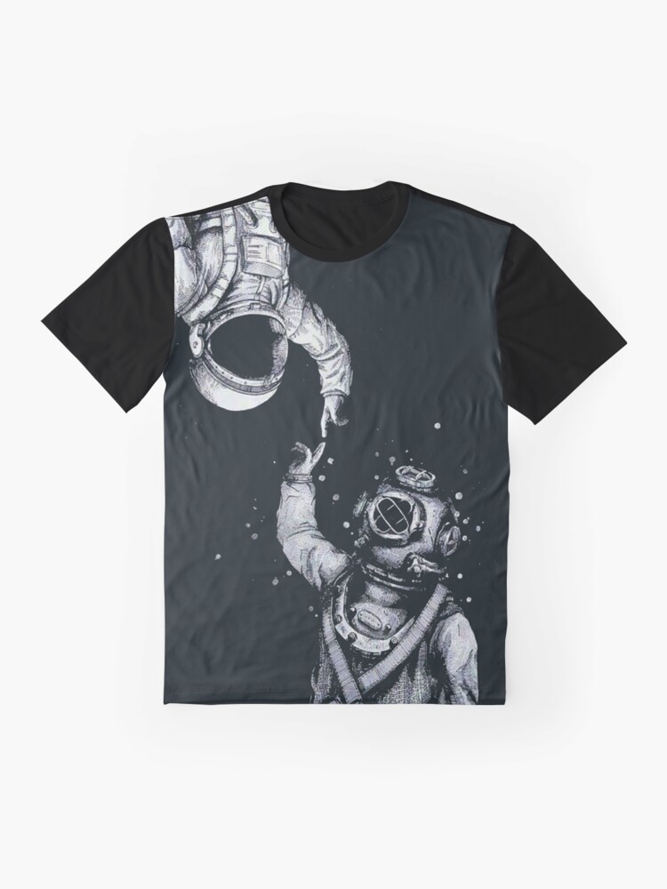Alternate view of Astronaut and Diver - Last Frontiers Graphic T-Shirt