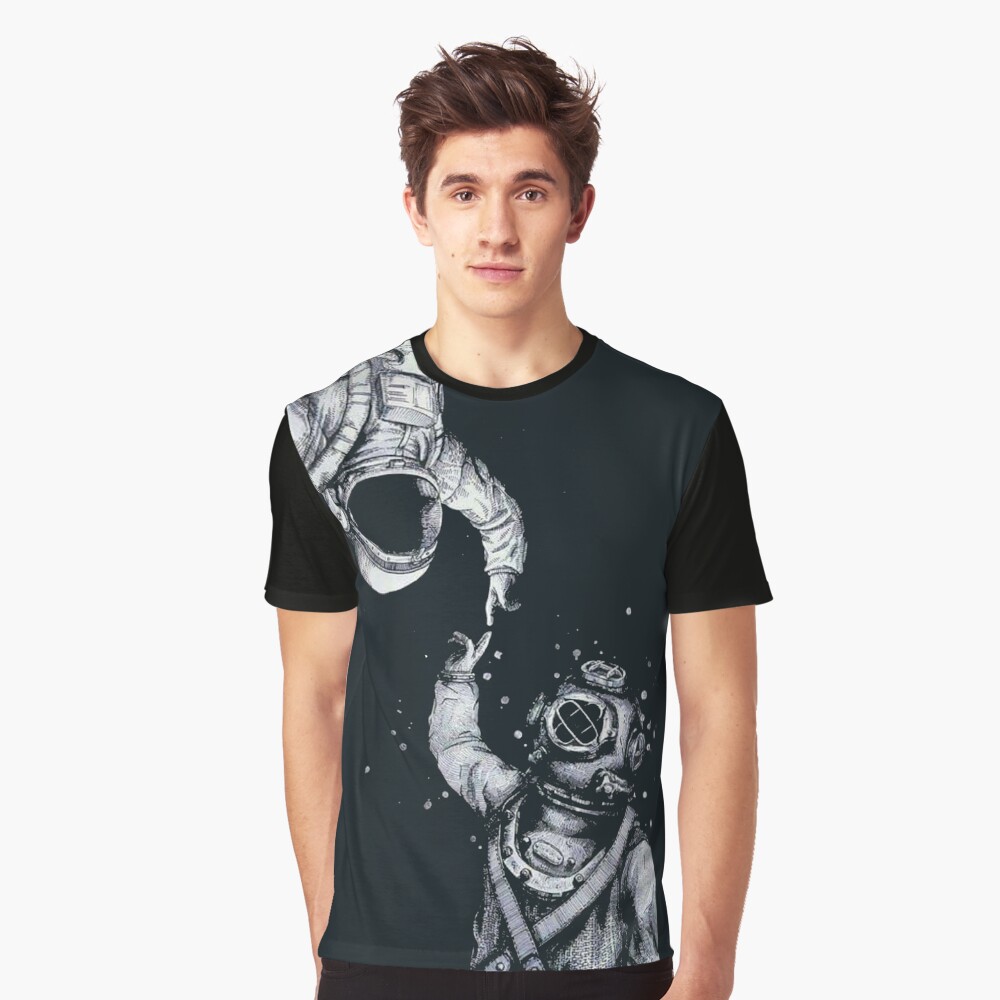 Astronaut and Diver - Last Frontiers Graphic T-Shirt