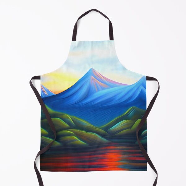 Artikelvorschau, Red Mountain Sunset Schöne detaillierte Malerei, Ai generierte Kunst entworfen und verkauft von ACC .