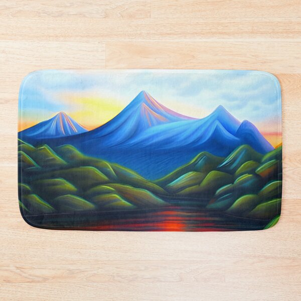 Artikelvorschau, Red Mountain Sunset Schöne detaillierte Malerei, Ai generierte Kunst entworfen und verkauft von ACC .