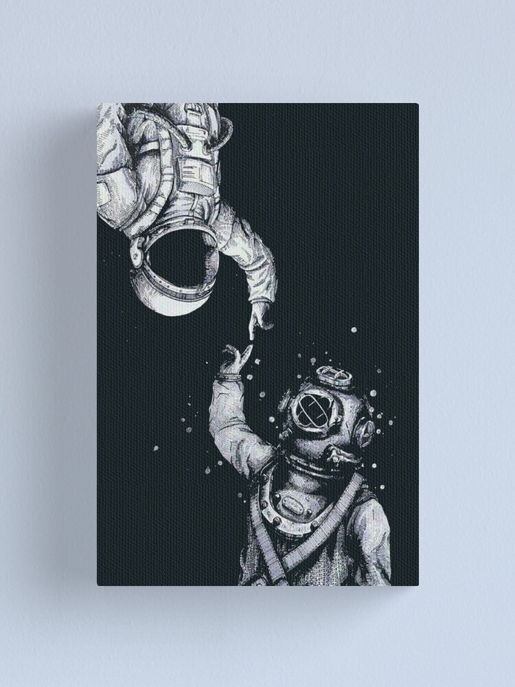 Alternate view of Astronaut and Diver - Last Frontiers Canvas Print