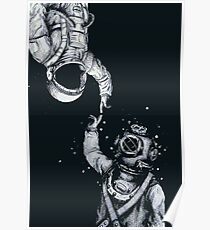 Astronaut and Diver - Last Frontiers Poster
