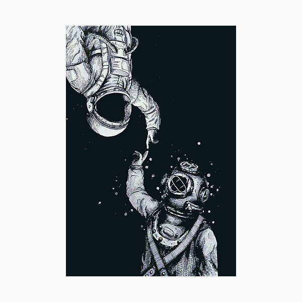 Astronaut and Diver - Last Frontiers Photographic Print