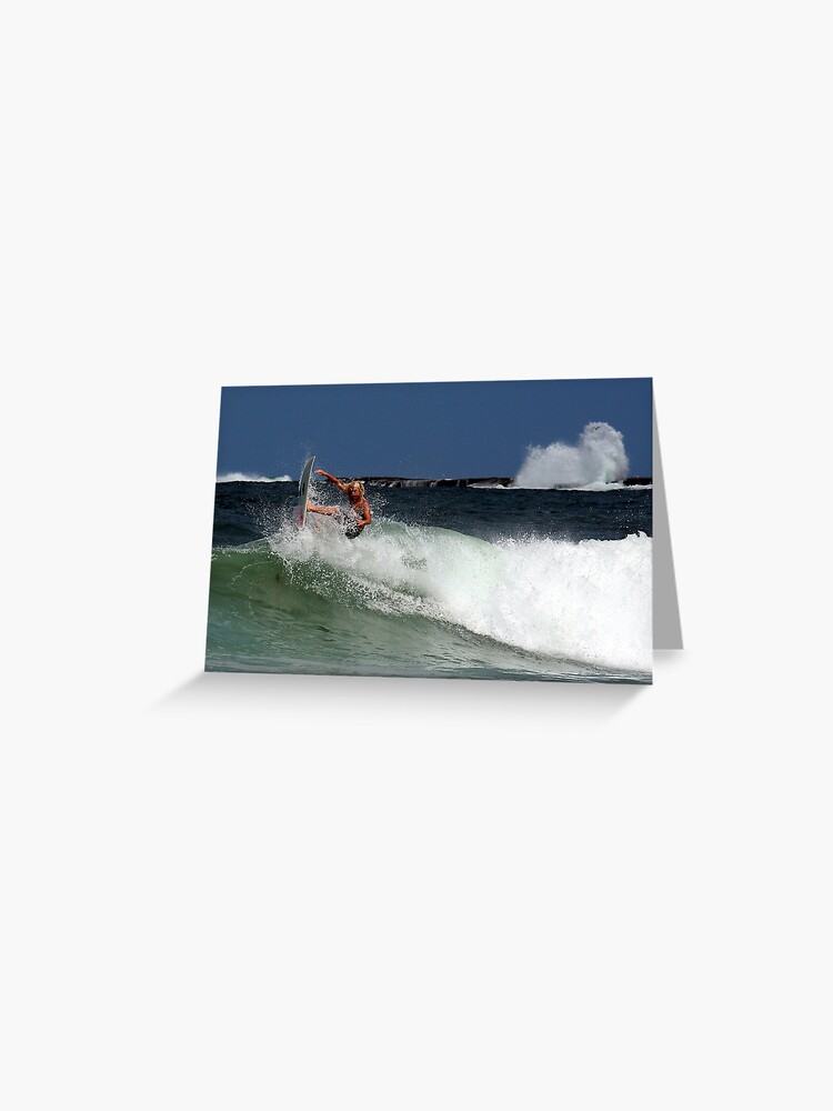 Thumbnail 1 of 2, Greeting Card, Iluka Surfer #2 designed and sold by theoddshot.