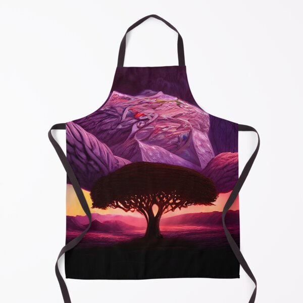 Item preview, red sky with glamorous view and a single tree, nature painting #12 designed and sold by supeart.