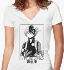 Todoroki Shōto Women's Fitted V-Neck T-Shirt
