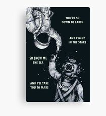 Astronaut and Diver - I'm Up in The Stars Canvas Print