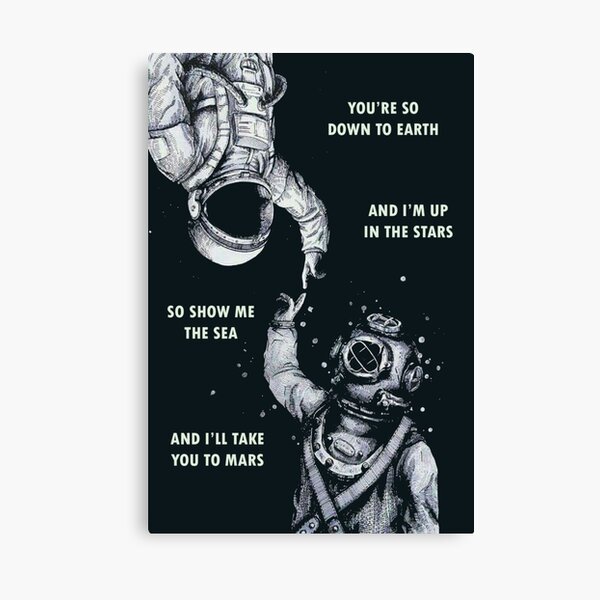 Astronaut and Diver - I'm Up in The Stars Canvas Print