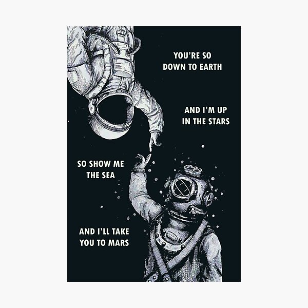 Astronaut and Diver - I'm Up in The Stars Photographic Print