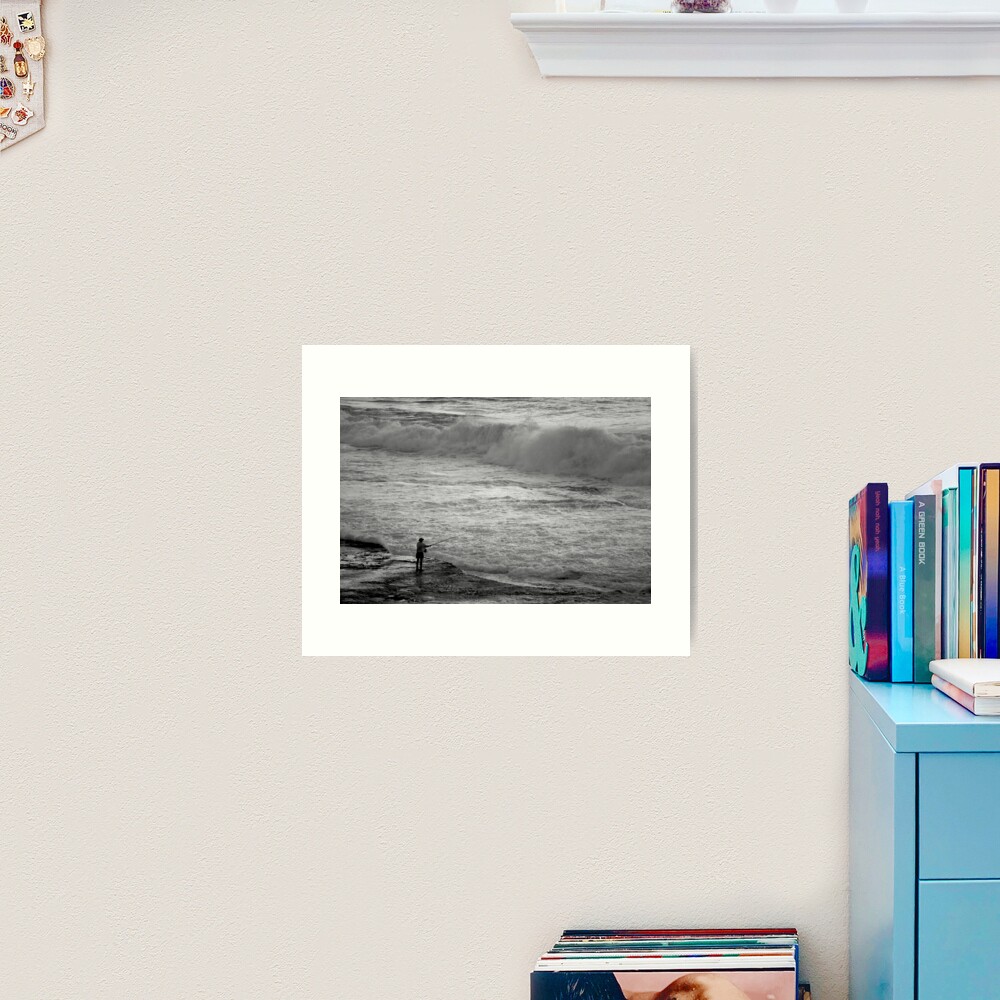 Rock Fisherman Art Print