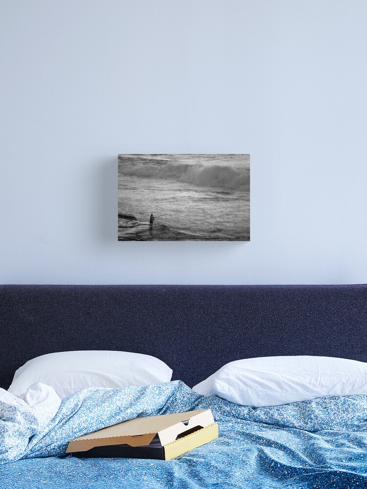 Thumbnail 2 of 3, Canvas Print, Rock Fisherman designed and sold by theoddshot.