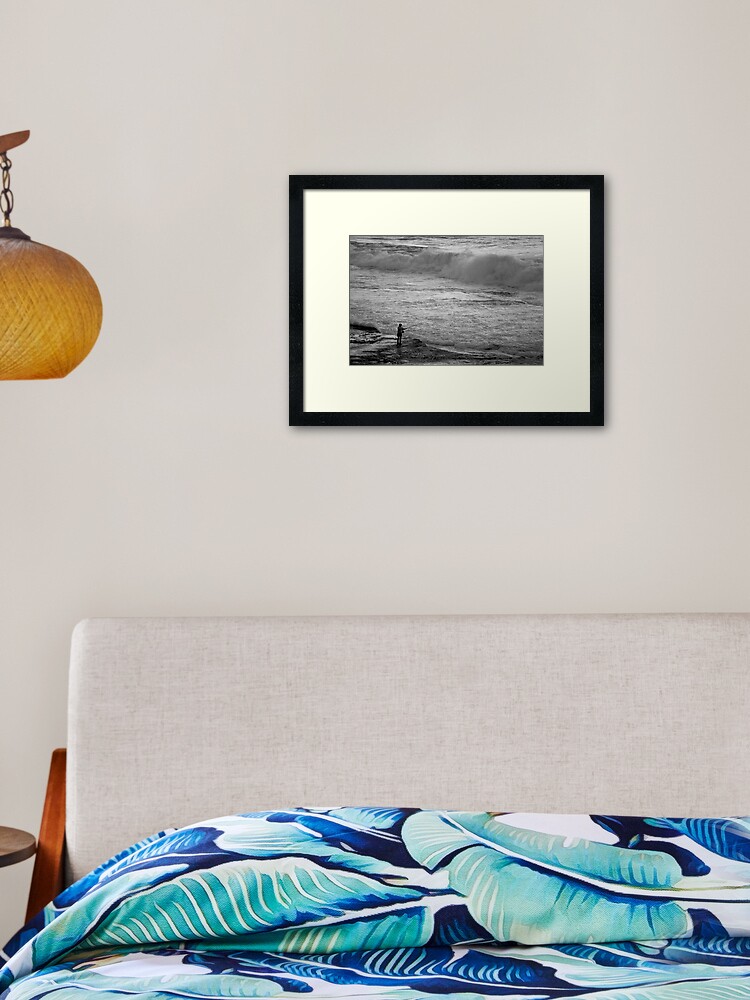 Thumbnail 2 of 7, Framed Art Print, Rock Fisherman designed and sold by theoddshot.