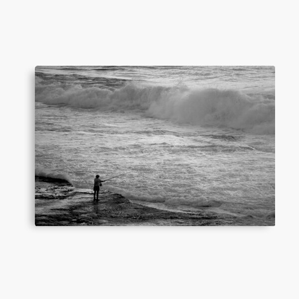 Rock Fisherman Metal Print