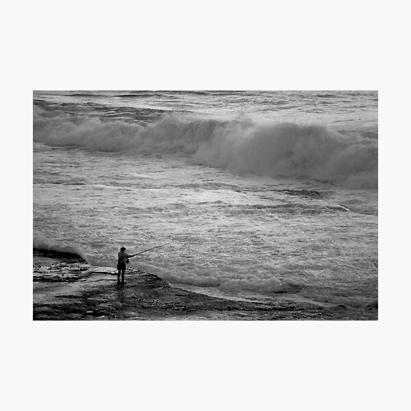 Rock Fisherman Photographic Print