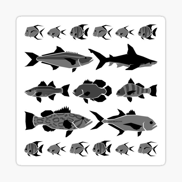Vista previa del artículo con la obra «Peces de la bahía de Chesapeake», diseñado y vendido por Britt Sorensen.