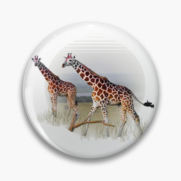 Item preview, Two Giraffes on Lake Albert designed and sold by Numidiary.