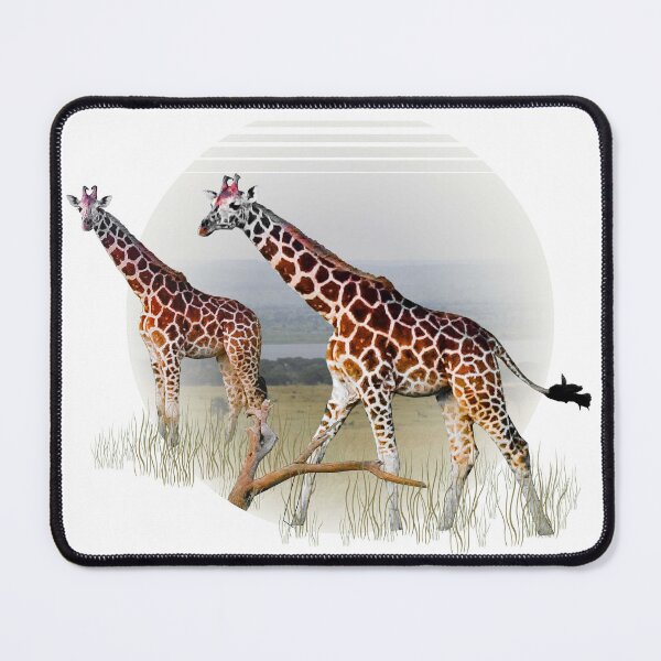 Item preview, Two Giraffes on Lake Albert designed and sold by Numidiary.