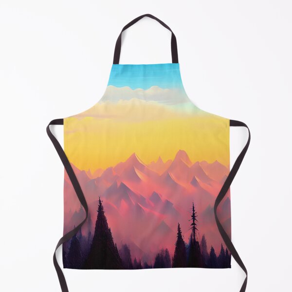 Item preview, glamorous mountain view with minimal retro style painting, nature painting #3 designed and sold by supeart.