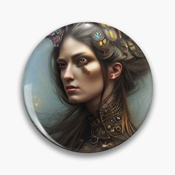 Artikelvorschau, Frau im Steampunk-Stil mit Schmetterlingen entworfen und verkauft von Urbansteam21.