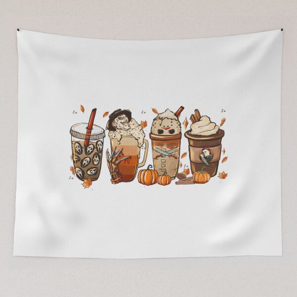 Item preview, Horror Movie Coffee Latte,Halloween Drink Cozy,Spooky Season Long Sleeve designed and sold by shockedsupply44.