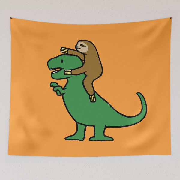 Item preview, Sloth Riding T-Rex designed and sold by jezkemp.