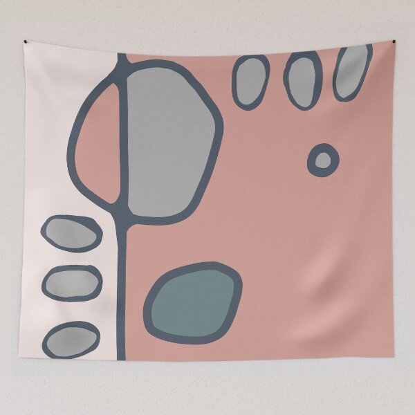 Item preview, Minimalist Pink and Gray Abstract Design designed and sold by NancyMerkle.