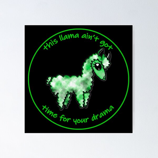 Item preview, Drama Llama - green designed and sold by Craezart.