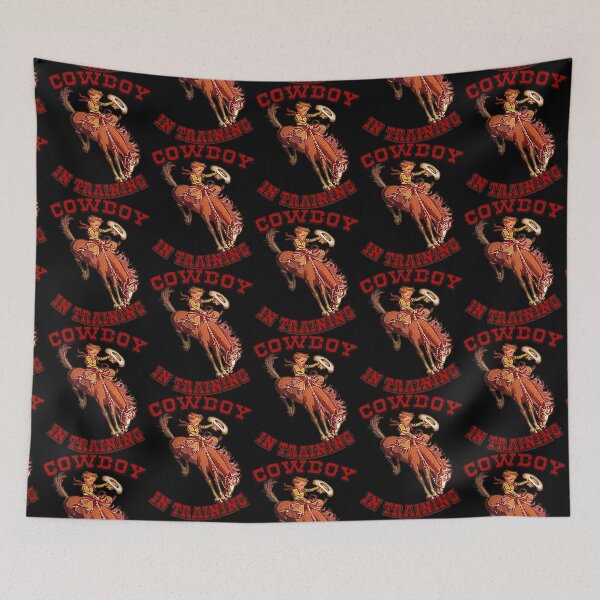 Item preview, Cowboy In Training - Vintage Child Cowboy Riding Bareback designed and sold by handsoftime2020.
