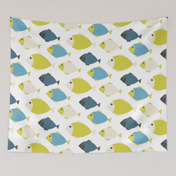 Item preview, Cute cartoon fish pattern designed and sold by Eridanka.