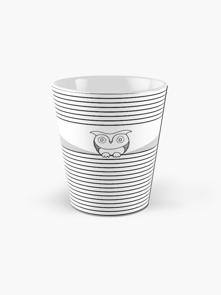 Alternate view of The owl and the stripes Coffee Mug